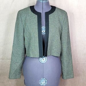 RONNI NICOLE VINTAGE Black and White Plaid/Checkered Jacket 12 Petite‎